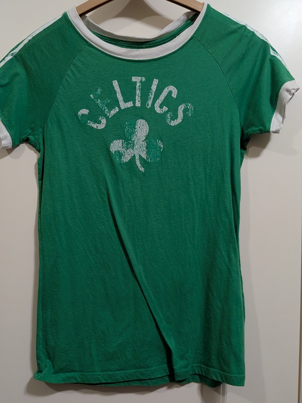 adidas Green and White Celtics Short Sleeve Tee